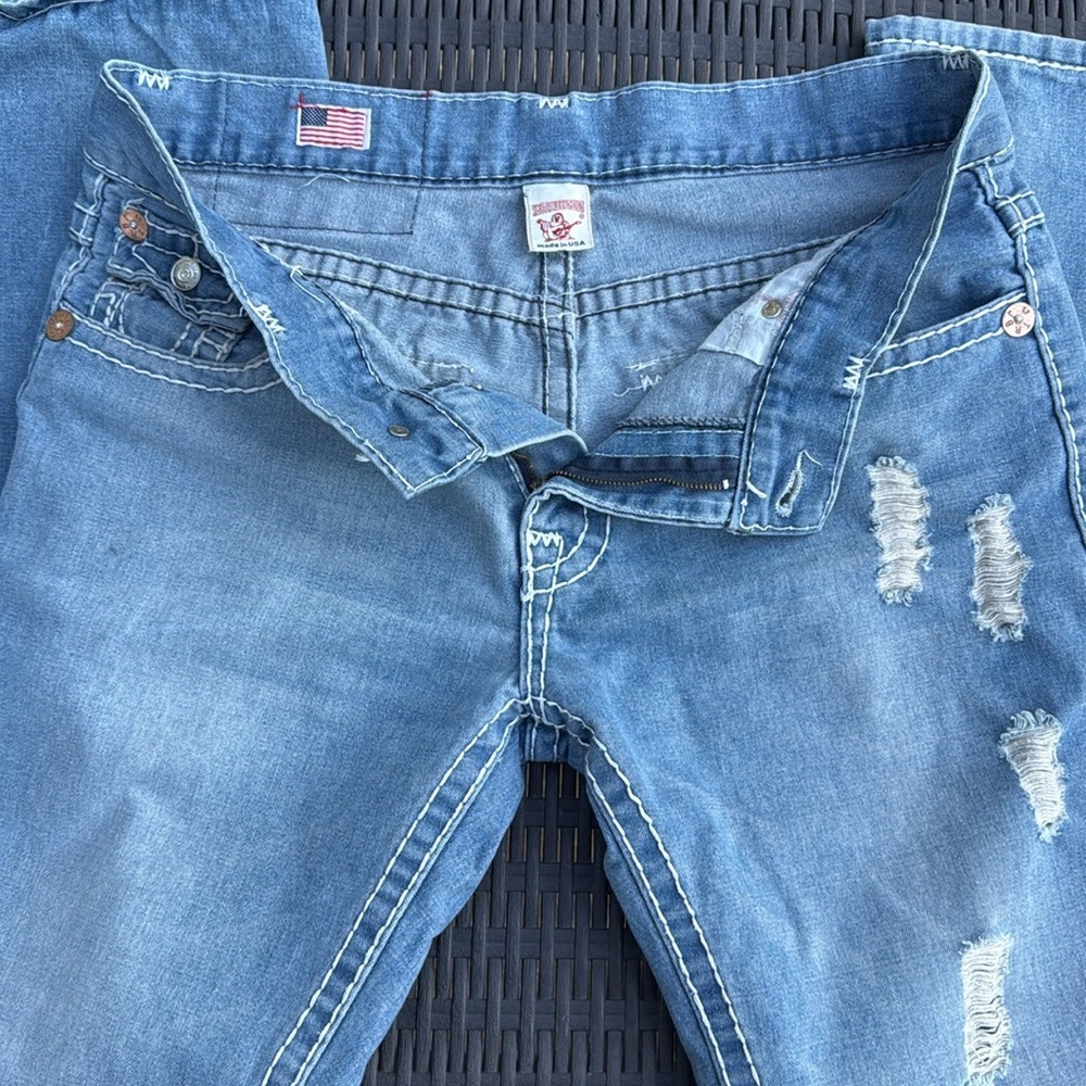 True Religion Joey Super T Light Blue Denim Men's Jeans Size 36 - Picture 5 of 13